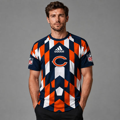 CHI x NFL Premium Geometric Fan Performance T-Shirt