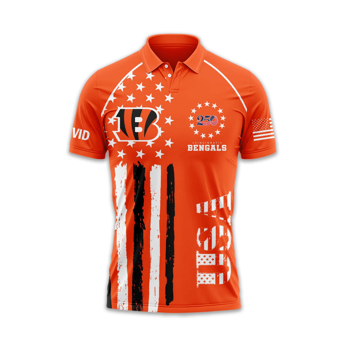 CIN Premium NFL American Semiquincentennial Polo Shirt 010726