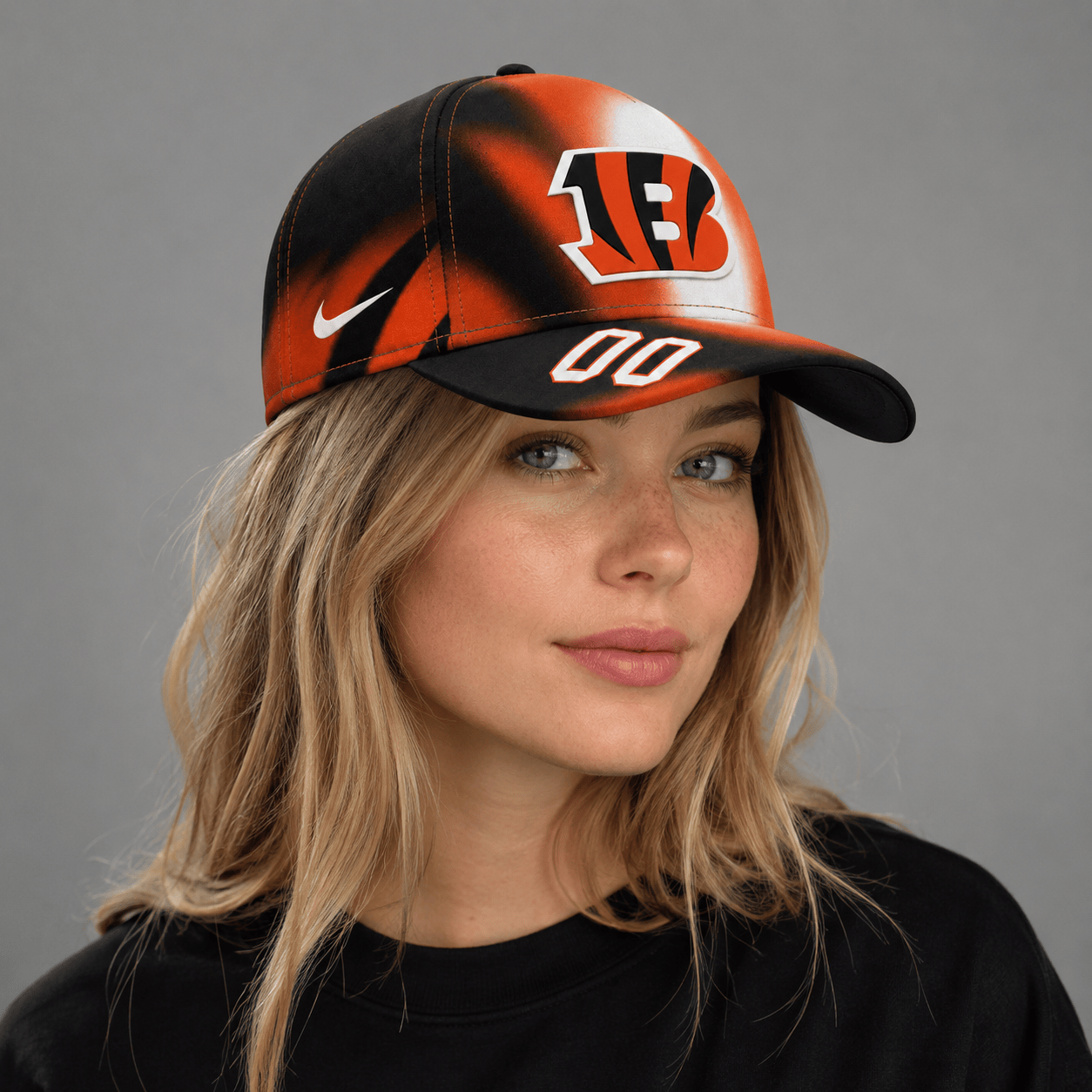CIN Premium NFL Custom Name Number Athletic Cap