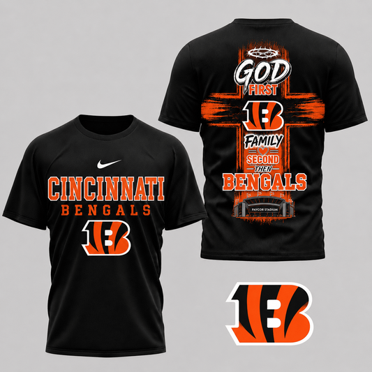 CIN x NFL Faith Family Team Pride 3D T-Shirt 0207