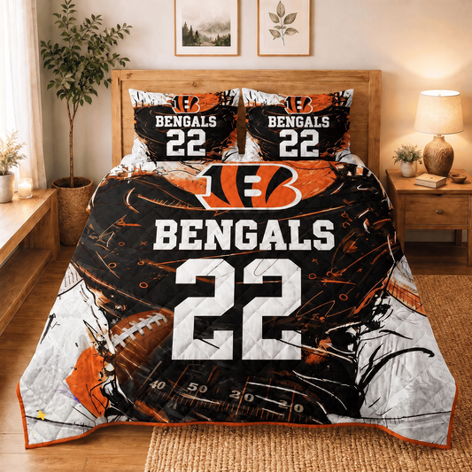 CIN x NFL Premium Bedding Sets Personalized Gift For
