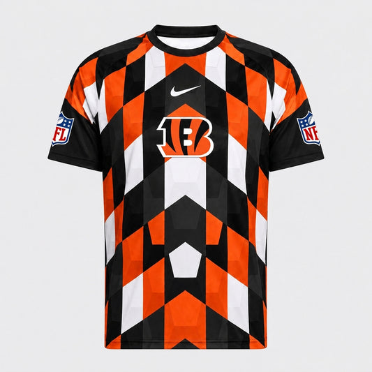 CIN x Premium NFL Geometric Fan Performance T-Shirt