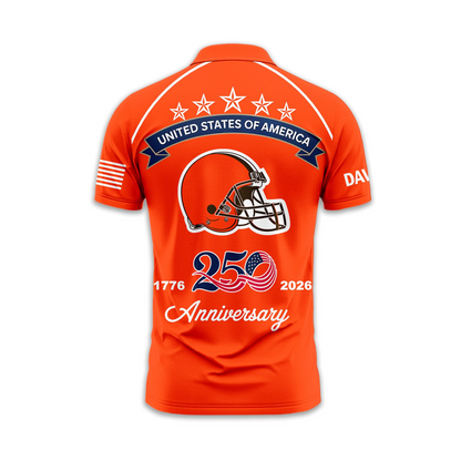 CLE Premium NFL American Semiquincentennial Polo Shirt 010726