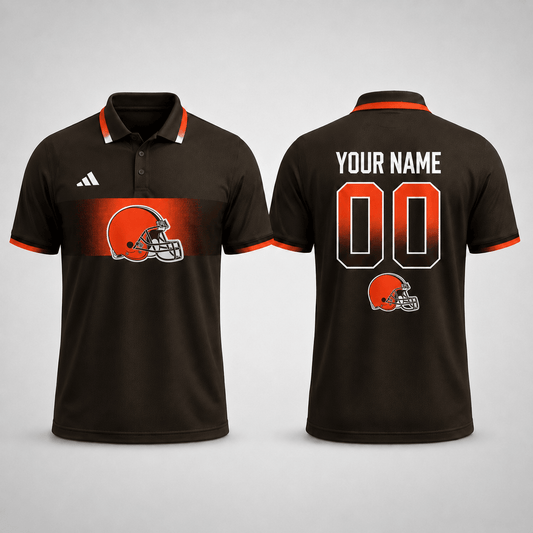 CLE Premium NFL Personalized Match Day Polo Shirt