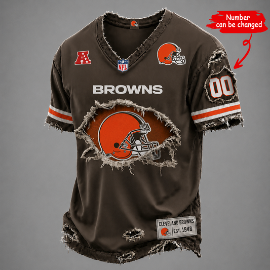 CLE x NFL LUXURY V-Neck T-Shirt V2 1506