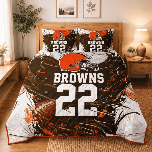 CLE x NFL Premium Bedding Sets Personalized Gift For