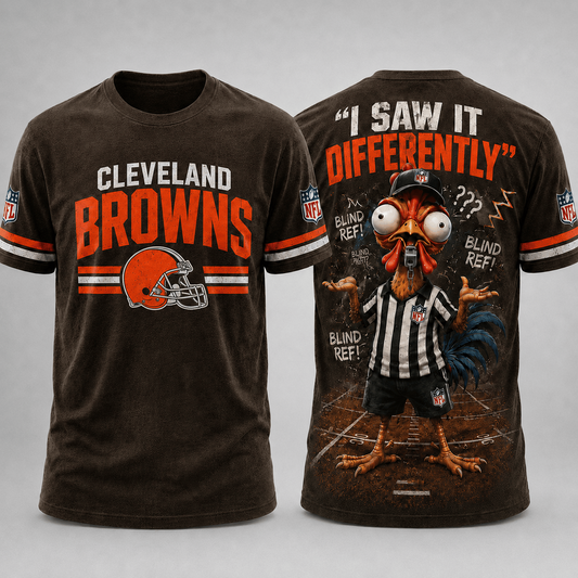 CLE x NFL Premium Funny Blind Referee Mocking 3D Shirt Football Game Day Enthusiasts