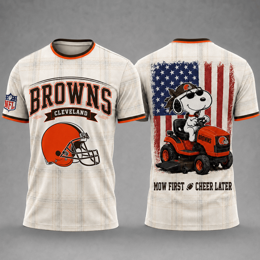 CLE x NFL Premium Funny Football Snoopy 3D T-Shirt 0207