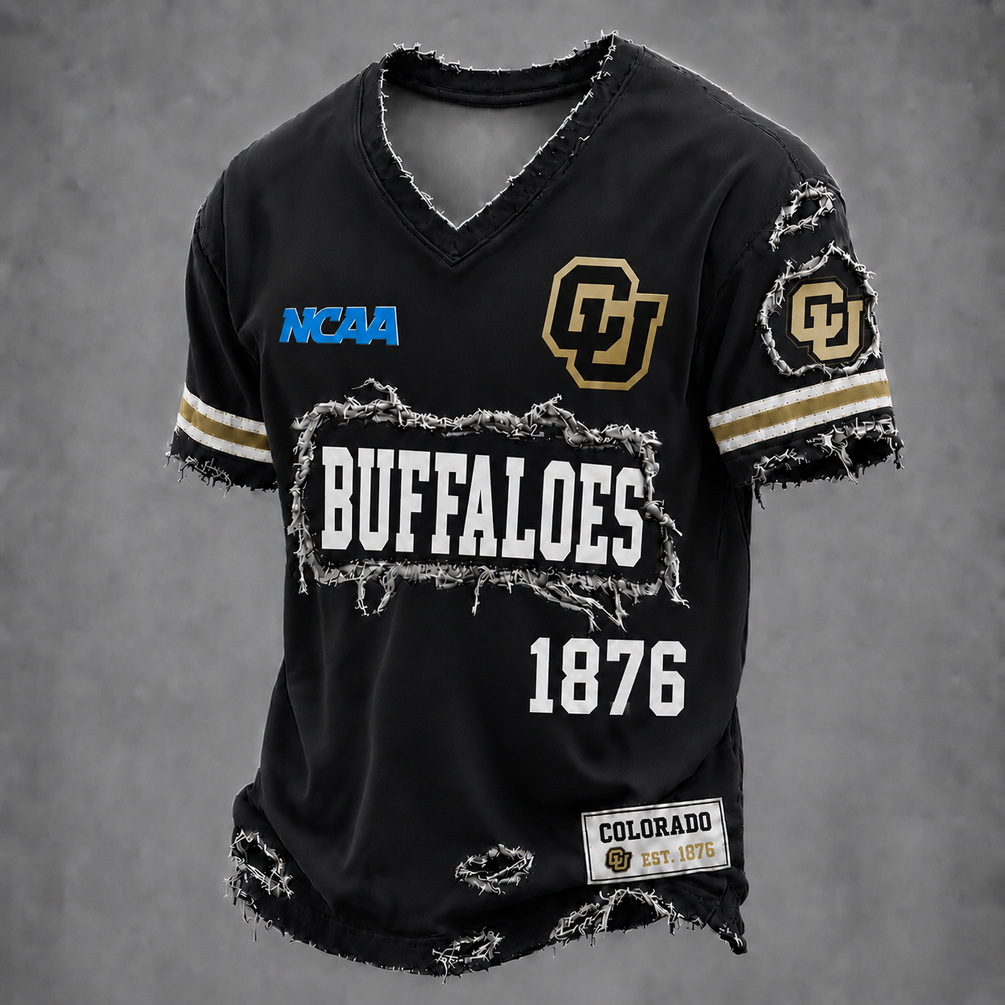COLO x NCAA LUXURY V-Neck T-Shirt 0506 DatND DVT