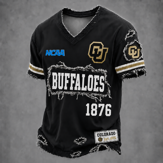 COLO x NCAA LUXURY V-Neck T-Shirt 0506 DatND DVT