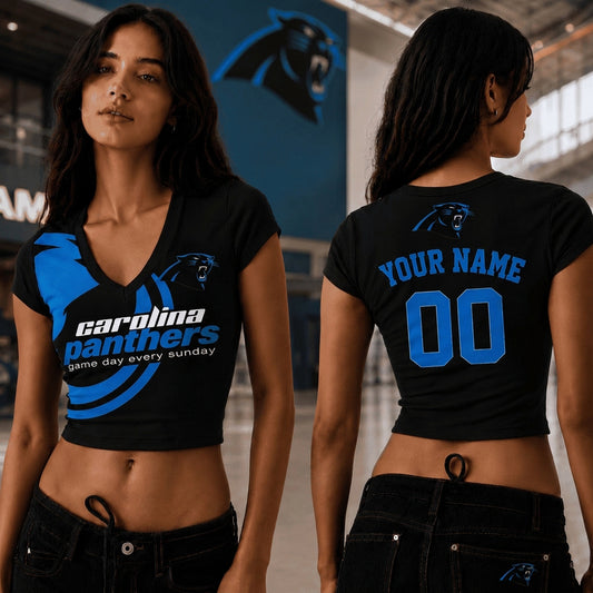 CP x NFL Premium Women V-neck Croptop Personalized Gift For Fan