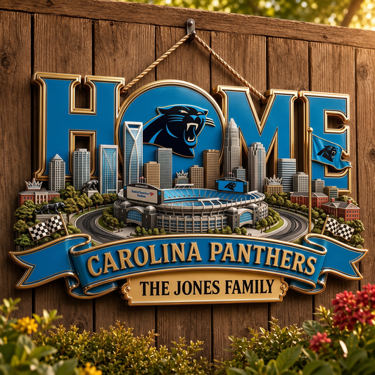 CP x NFL Team Home Metal Sign Custom Any Name Gifts For Home Decor