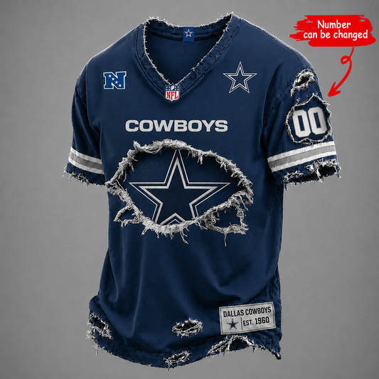 DAL x NFL LUXURY V-Neck T-Shirt V2 1506