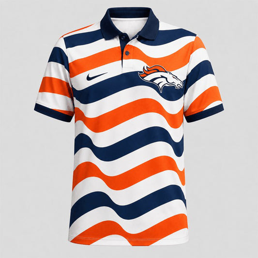 DB Premium NFL Custom Striped Athletic Polo Shirt