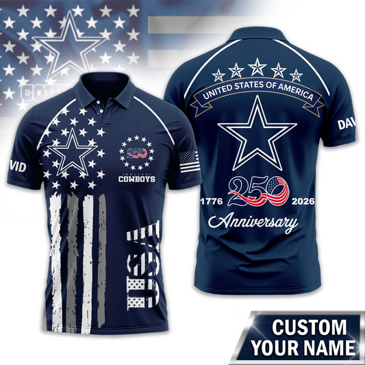 DC Premium NFL American Semiquincentennial Polo Shirt 010726