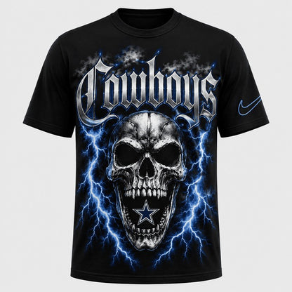 DC Premium NFL Premium Skull Lightning Graphic T-Shirt