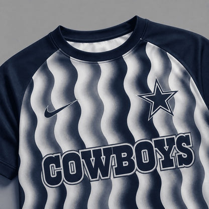 DC Premium NFL Retro Wavy Pattern Athletic T-Shirt
