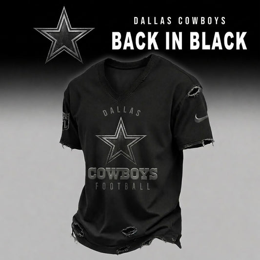 DC x NFL Back In Black V-neck Shirt 290626