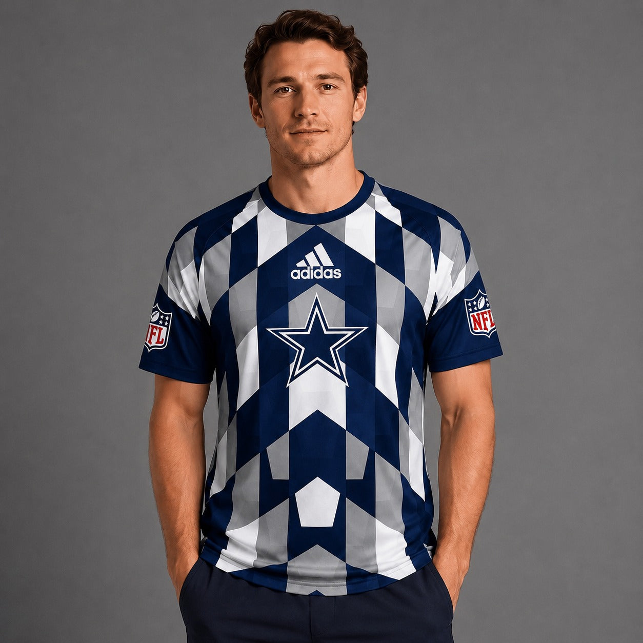 DC x NFL Premium Geometric Fan Performance T-Shirt