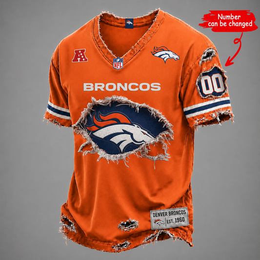 DEN x NFL LUXURY V-Neck T-Shirt V2 1506