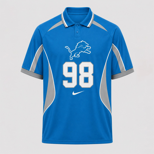 DL Premium NFL Custom Number Sports Style Polo Shirt