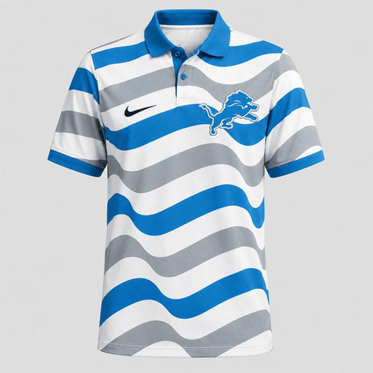 DL Premium NFL Custom Striped Athletic Polo Shirt