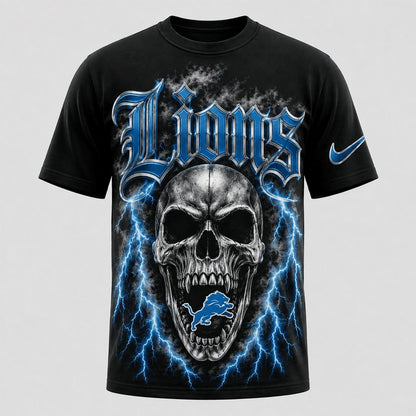 DL Premium NFL Premium Skull Lightning Graphic T-Shirt