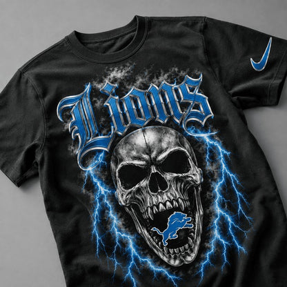 DL Premium NFL Premium Skull Lightning Graphic T-Shirt