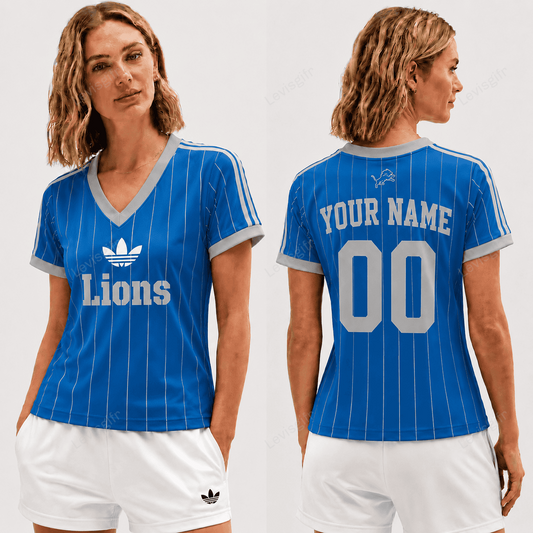 DL x NFL Premium Women V-neck Shirt Personalized Gift For Fan