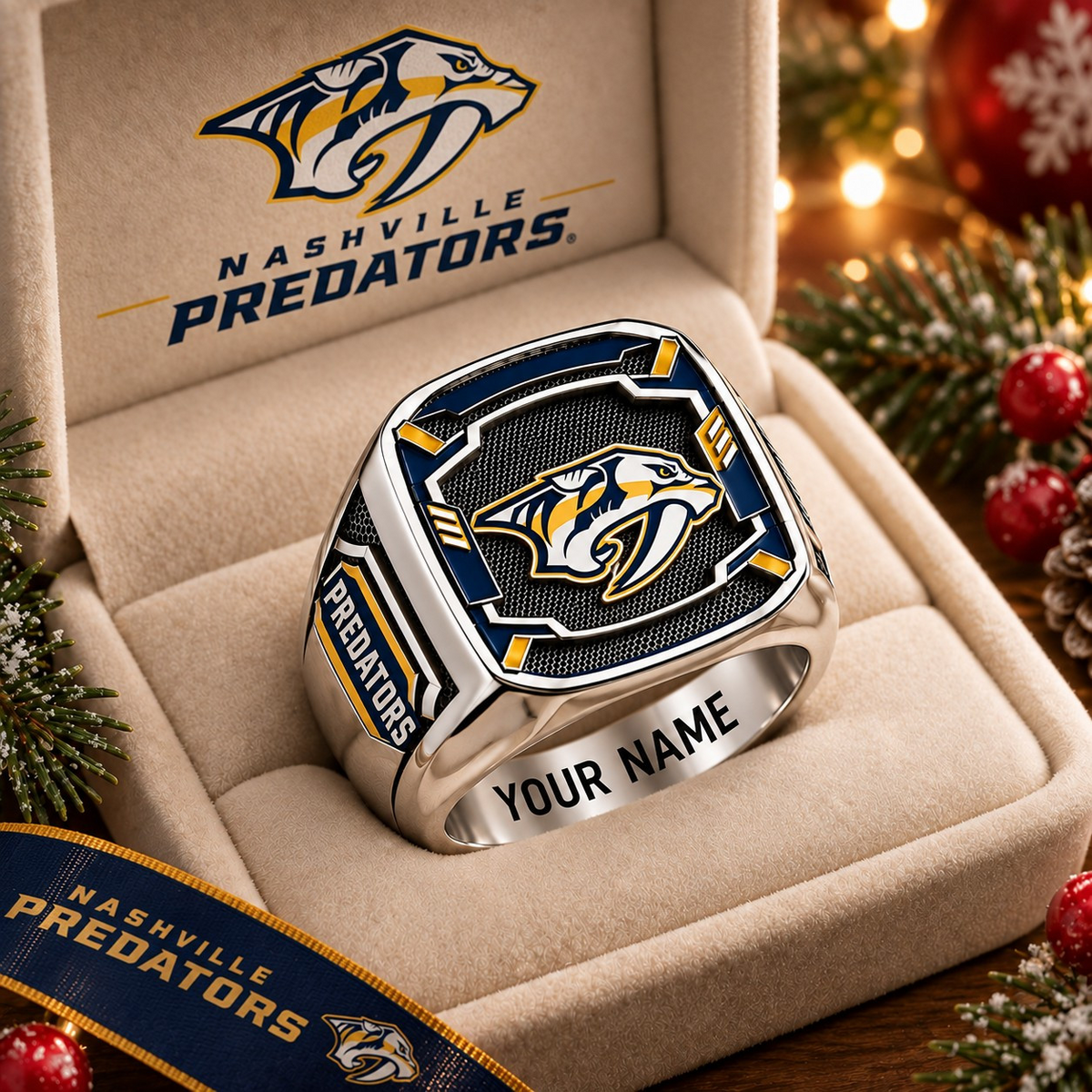 Exclusive NHL x NAS Personalized Name Ring