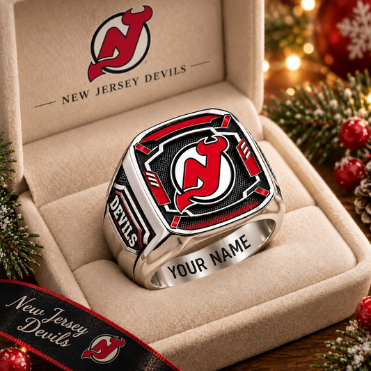 Exclusive NHL x NJ Personalized Name Ring