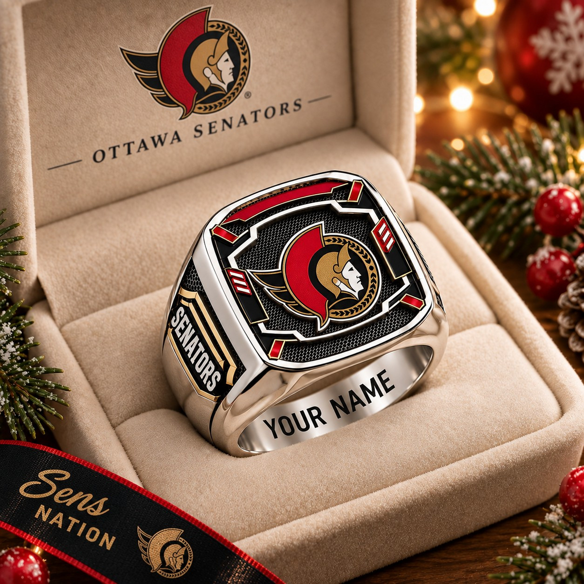 Exclusive NHL x OTT Personalized Name Ring