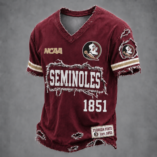 FSU x NCAA LUXURY V-Neck T-Shirt 0506 DatND DVT