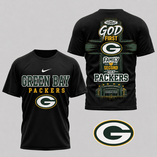 GB x NFL Faith Family Team Pride 3D T-Shirt 0207
