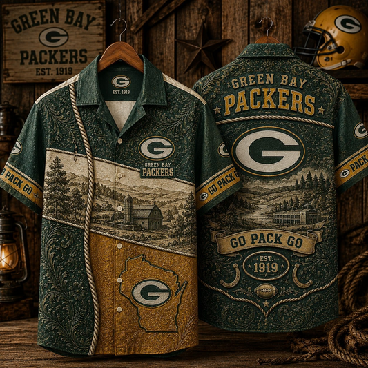 GB x NFL Hawaiian Shirt 1906