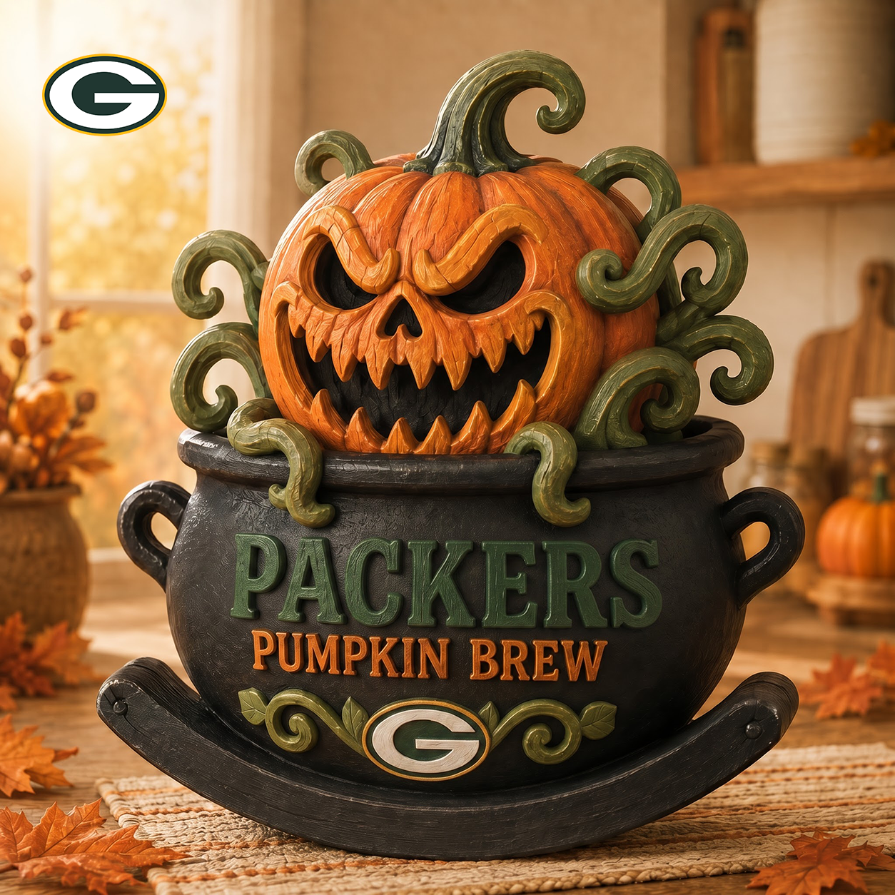 GBP Premium Pumpkin Brew Wooden Block Custom Shape 3 Layers