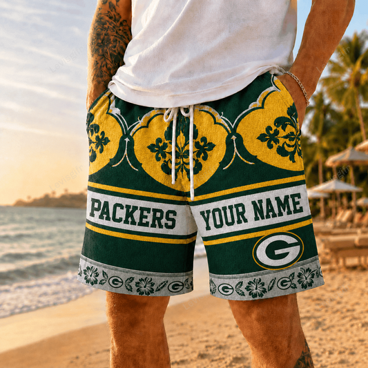 GBP x NFL Premium Beach Short Personalized Gift For Fan