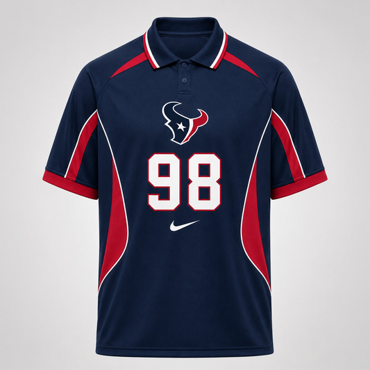 HT Premium NFL Custom Number Sports Style Polo Shirt