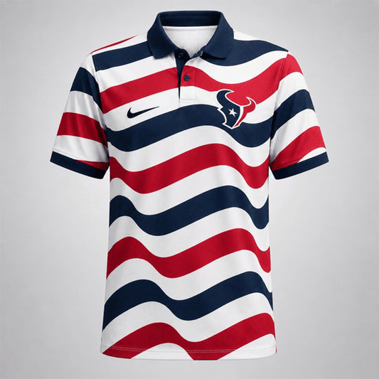 HT Premium NFL Custom Striped Athletic Polo Shirt