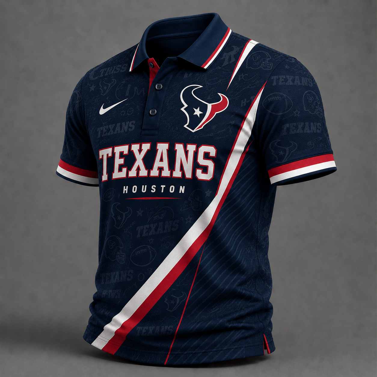 HT Premium NFL Diagonal Stripe Polo Shirt