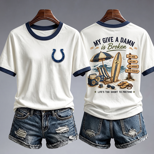 IC x NFL My Give A Damn Is Broken Shirt