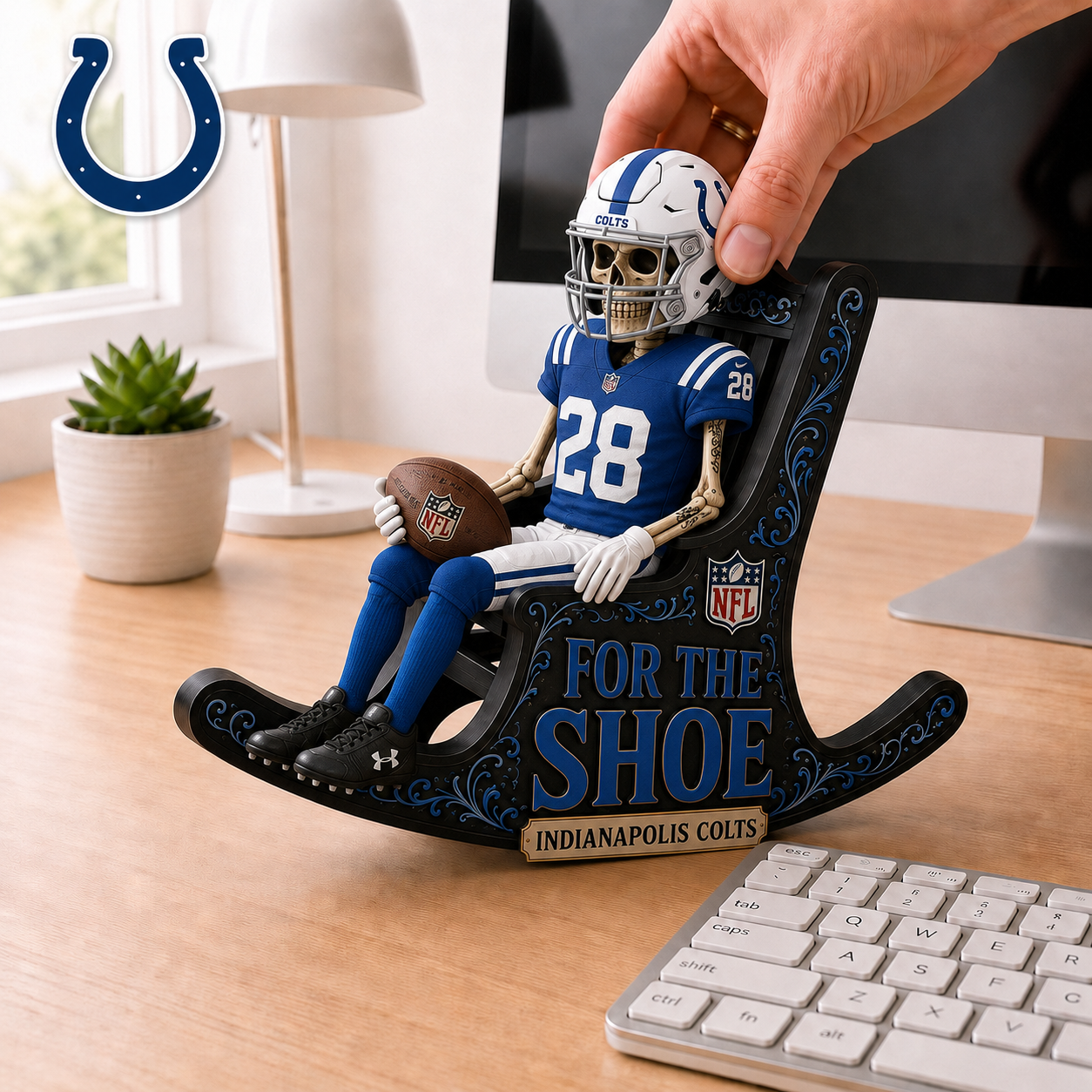 IC x NFL Skeleton Rocking Chair Custom Shape 3 Layers