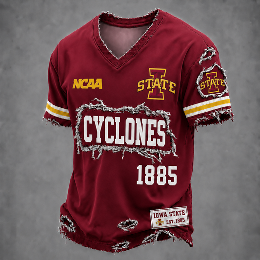ISU x NCAA LUXURY V-Neck T-Shirt 0506 DatND DVT