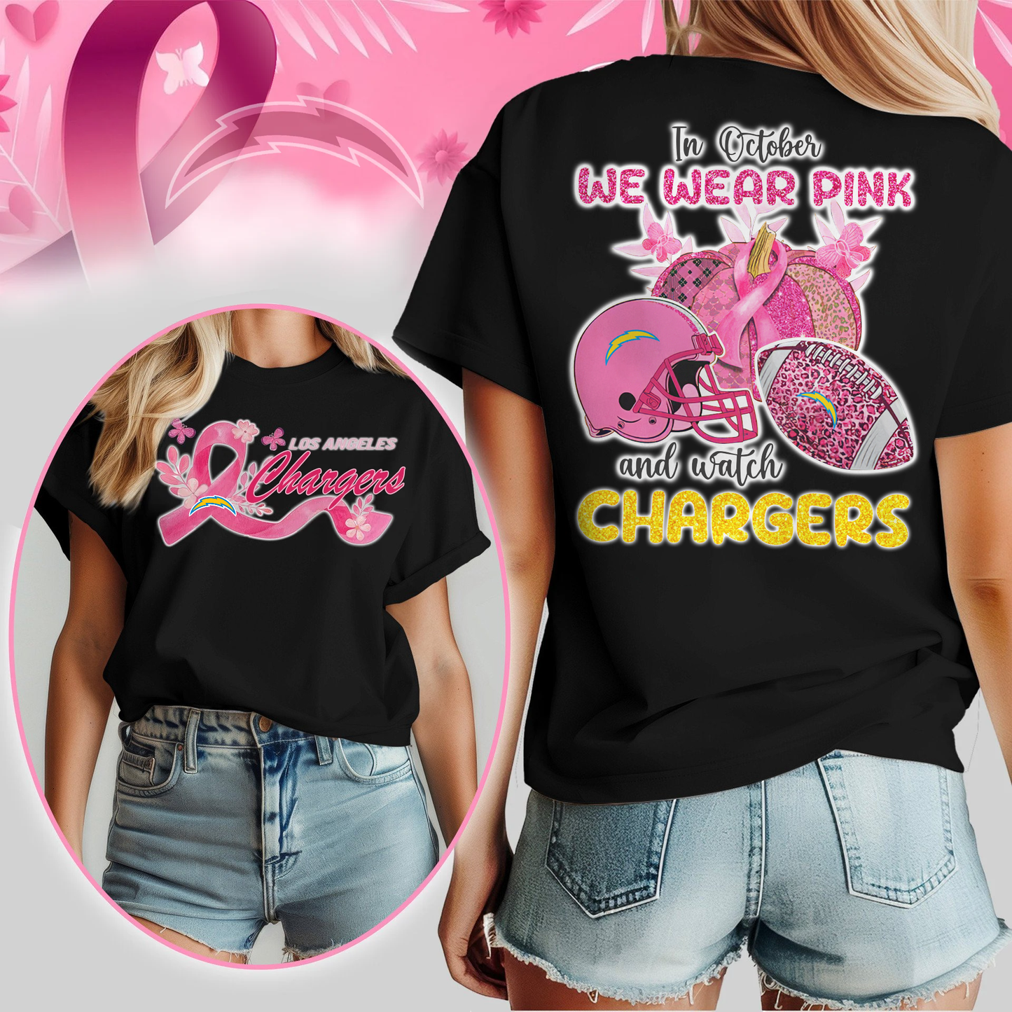 In October We Wear Pink And Watch LAC Shirt  300626