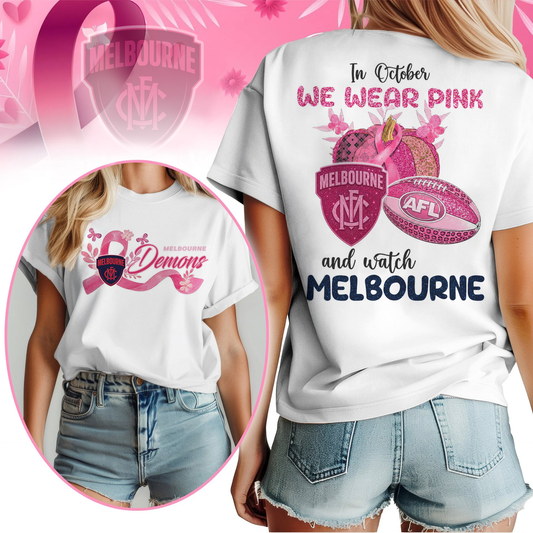 In October We Wear Pink And Watch MEL Shirt