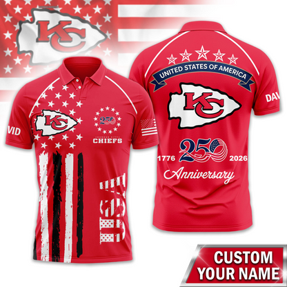 KCC Premium NFL American Semiquincentennial Polo Shirt 010726