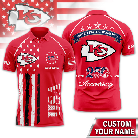 KCC Premium NFL American Semiquincentennial Polo Shirt 010726