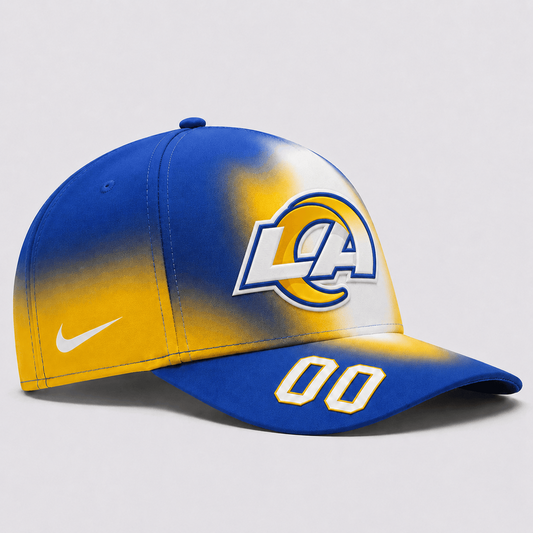 LAR Premium NFL Custom Name Number Athletic Cap