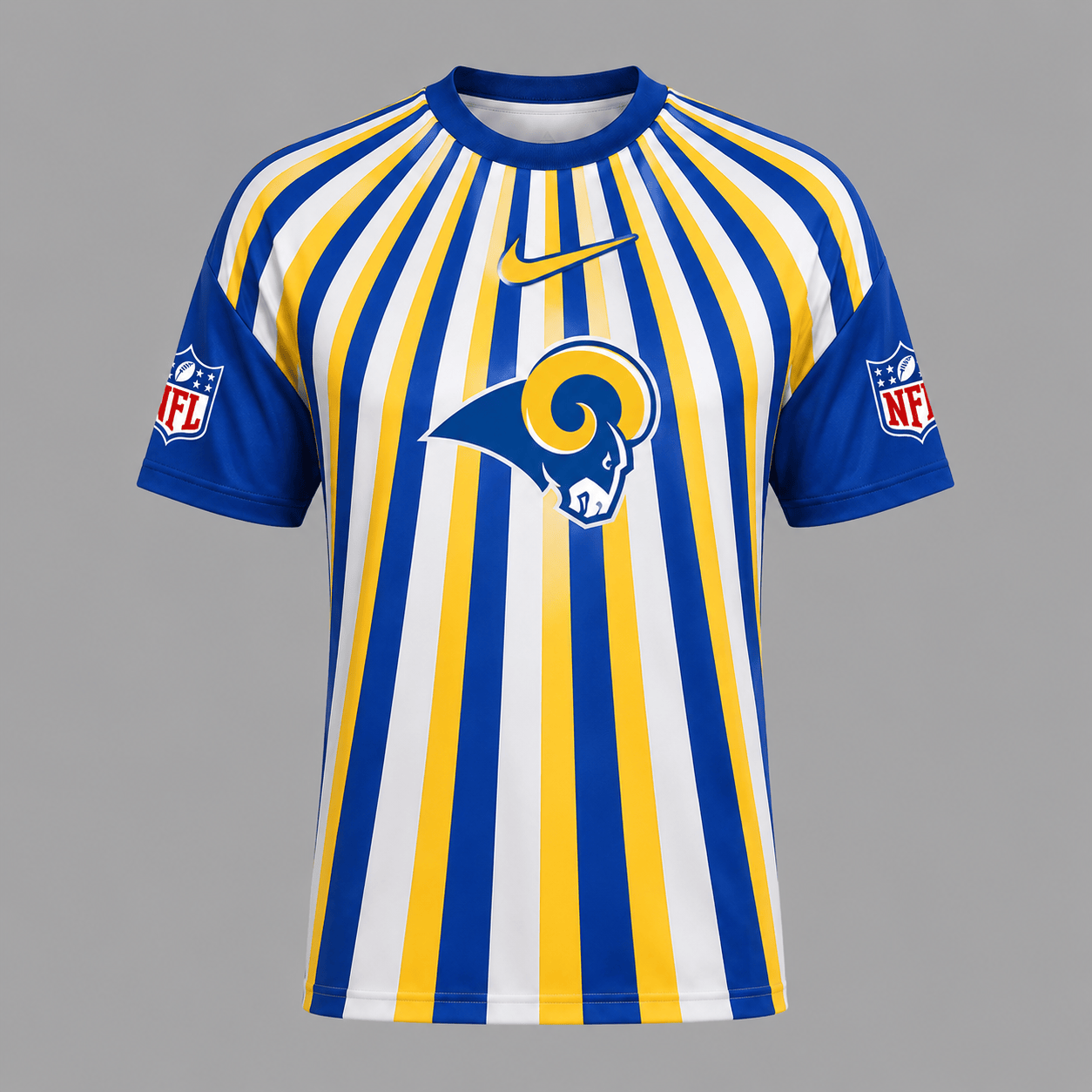 LAR Premium NFL Men’s Athletic Vertical Stripe T-Shirt