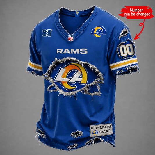 LAR x NFL LUXURY V-Neck T-Shirt V2 1506